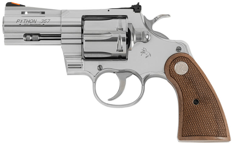 Colt Mfg PYTHONSP2WCTS Python 357 Mag/38 Special 6 Shot 2.50″ Stainless Recessed Target/Vent Rib Barrel, Stainless Cylinder & Frame, Walnut w/Colt Medallion Grip Colt Mfg PYTHONSP2WCTS Python 357 Mag/38 Special 6 Shot 2.50″ Stainless Recessed Target/Vent Rib Barrel, Stainless Cylinder & Frame, Walnut w/Colt Medallion Grip