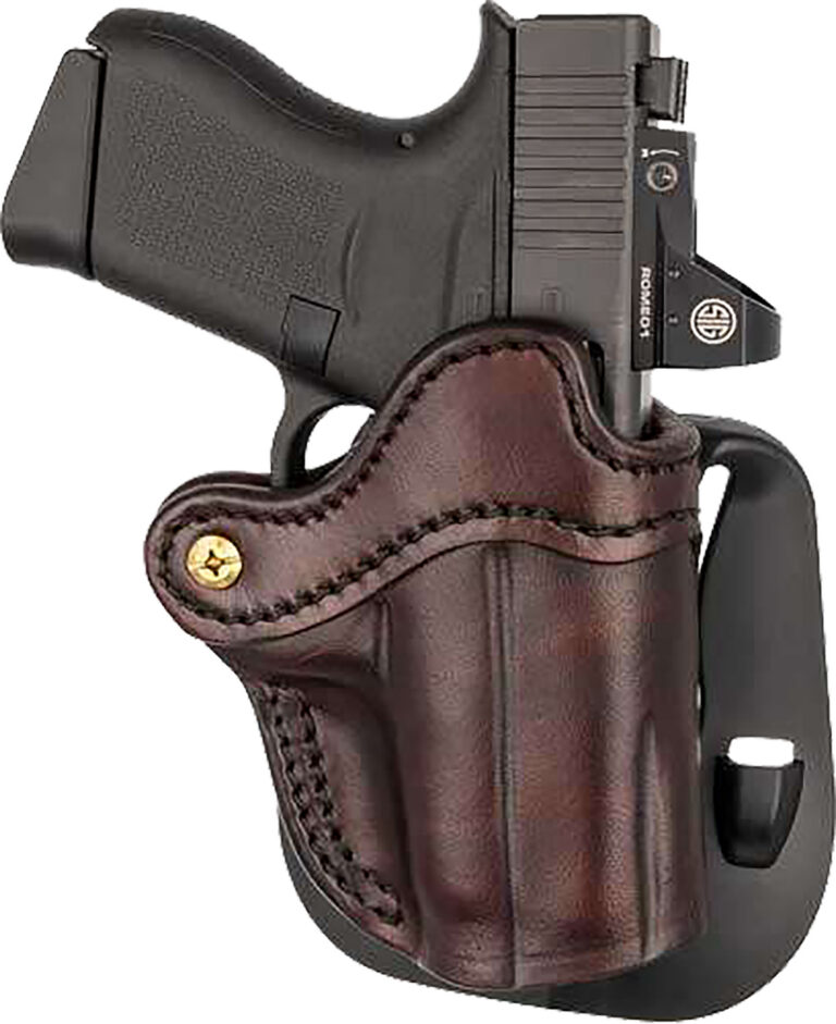 1791 Gunleather ORPDHCSBRR Optics Ready Paddle Holster C OWB Signature Brown Leather Fits 2.50-3″ Barrel Right Hand