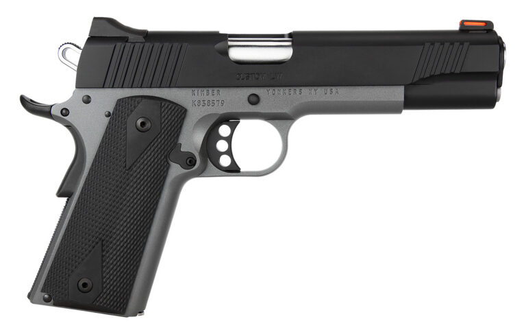 Kimber Mfg.,inc 3700693CA Custom LW Shadow Ghost (MA) 45 ACP 8+1 5″ KimPro Black Stainless Steel Slide Double-Diamond Checkered Rubber Grip