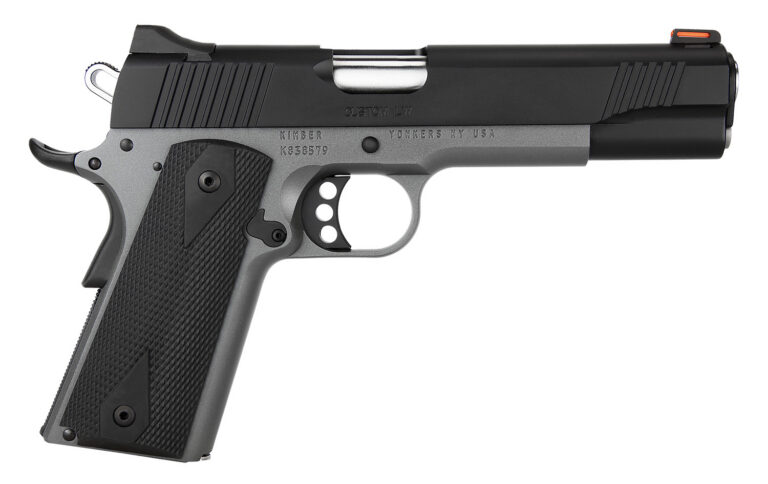 Kimber Mfg.,inc 3700786CA Custom LW Shadow Ghost (MA) 9mm 9+1 5″ KimPro Black Stainless Steel Slide Double-Diamond Checkered Rubber Grip