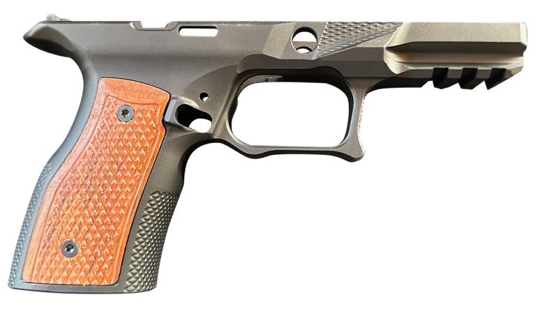 Sharps Bros., Grip Module, Fits Springfield Armory Echelon, Anodized Finish, Black, Includes Brazilian Cherry Grip Panels Sharps Bros., Grip Module, Fits Springfield Armory Echelon, Anodized Finish, Black, Includes Brazilian Cherry Grip Panels