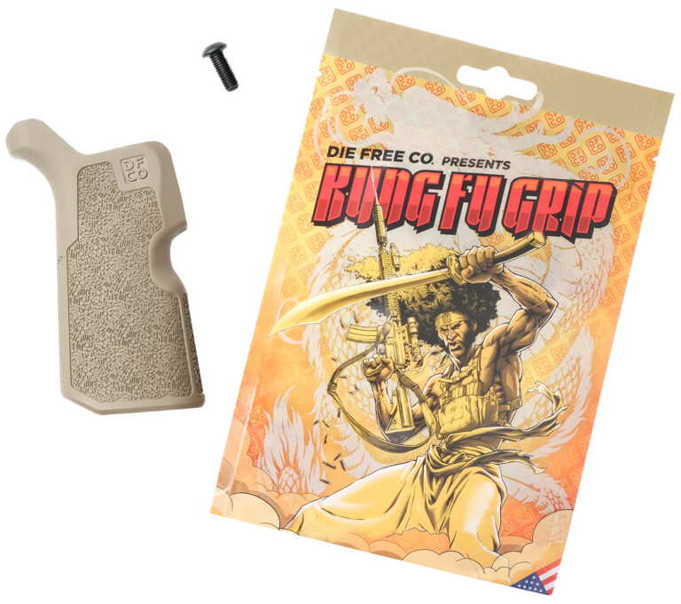 Die Free Co Llc KFGFDE Kung Fu Grip Flat Dark Earth Nylon Fits AR15/M4/AR10/SR25 Die Free Co Llc KFGFDE Kung Fu Grip Flat Dark Earth Nylon Fits AR15/M4/AR10/SR25