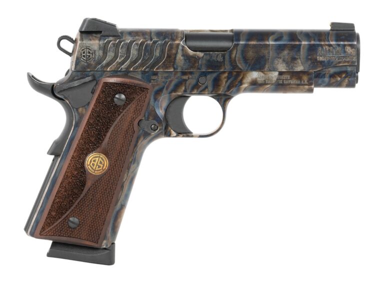 Dickinson LLC DCKSN45FS 1911 Premium Fireball 45 ACP 9+1 5″ Black Steel Barrel, Fireball Serrated Aluminum Slide, Fireball Steel Frame, Wood Grip Dickinson LLC DCKSN45FS 1911 Premium Fireball 45 ACP 9+1 5″ Black Steel Barrel, Fireball Serrated Aluminum Slide, Fireball Steel Frame, Wood Grip