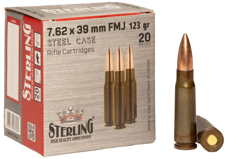 Sterling 8698779967284 7.62x39mm 123gr Full Metal Jacket 20 Per Box/50 Case Sterling 8698779967284 7.62x39mm 123gr Full Metal Jacket 20 Per Box/50 Case