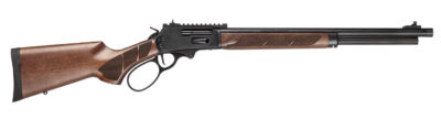 Smith & Wesson 14384 1854  45-70 Gov 6+1 20″ Black Armornite Threaded Barrel, Black Armornite Picatinny Rail Receiver w/Picatinny Rail, Fixed Walnut w/Textured Grip Panels Stock, Thread Protector