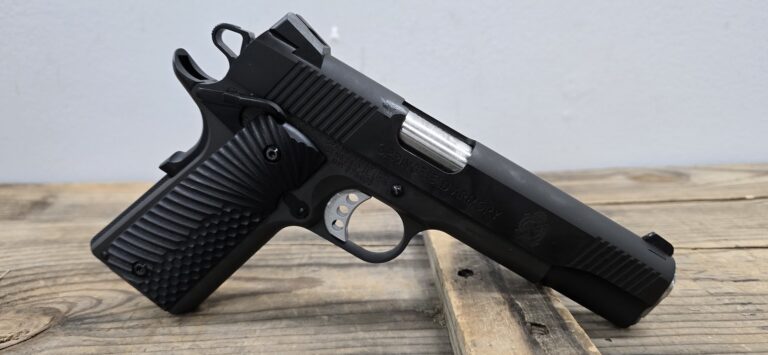 Springfield Armory 1911A1 Loaded, 5″ Barrel, 45 ACP, Semi-automatic, 2 Magazines, Wood Grips, Black Grips, OEM Box Springfield Armory 1911A1 Loaded, 5″ Barrel, 45 ACP, Semi-automatic, 2 Magazines, Wood Grips, Black Grips, OEM Box