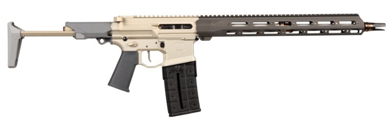 Q LLC Honey Badger *CA Compliant 5.56 NATO 16″ Clear Anodized Cerakote Aluminum Receiver w/Picatinny Rail, M-LOK Handguard, Black Polymer Stock, Black Polymer Grip