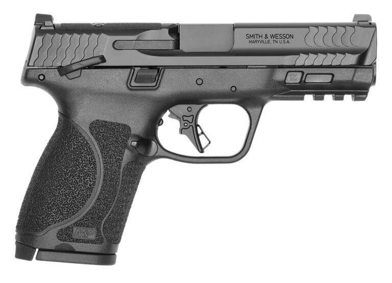 Smith & Wesson 14277 M&P M2.0 *CA Compliant Compact 9mm Luger 10+1 4″ Black Armornite Stainless Steel Barrel & Optic Cut/Serrated Slide, Black Polymer Frame w/Picatinny Rail, Interchangeable Palmswell Grip