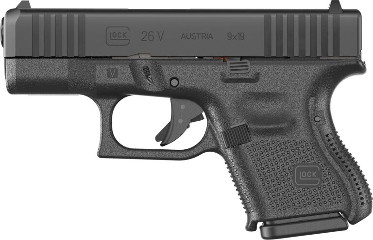 G26 V® 9MM LUGER SEMI-AUTO HANDGUN G26V 9MM LUGER 3.43”BBL (3)10RD MAGS BLACK G26 V® 9MM LUGER SEMI-AUTO HANDGUN G26V 9MM LUGER 3.43”BBL (3)10RD MAGS BLACK