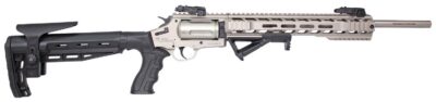 Iver Johnson Arms IJ1000TSN IJ1000  410 Gauge 5rd 18″ Satin Nickel Barrel, Satin Nickel Receiver w/Picatinny Rail, Black Fixed Stock