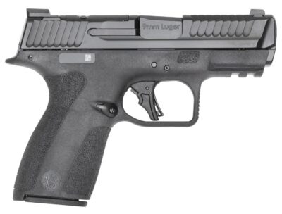 Smith & Wesson 14459 M&P Shield X *CA Compliant Sub-Compact Frame 9mm Luger 10+1 3.60″ Black Armornite Stainless Steel Barrel & Optic Ready/Serrated Slide, Black Polymer Frame w/Picatinny Rail, Black Textured Grip, Holosun K/RMSc Footprint