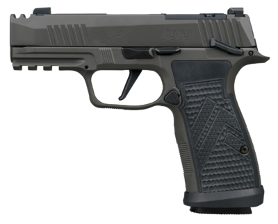 Sig Sauer 365AXGCA9LEGIONMSCA P365 AXG Legion 9mm Luger 10+1 3.10″ Legion Gray Cerakote Integrated Compensator/Optic Ready/Serrated Slide, Legion Gray Cerakote Stainless Steel Frame w/Picatinny Rail, Black AXG Grip Module Grip, SIG-LOC Footprint