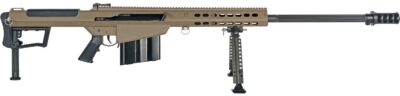 Barrett 20186 M107A1  50 BMG 10+1 20″ Fluted Barrel, Flat Dark Earth Receiver w/Picatinny Rail, M-LOK Handguard, QD BiPod Forend, Black Polymer Grip