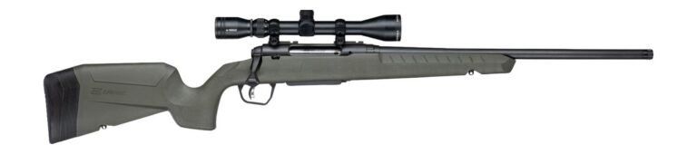 Savage Arms 33169 Axis 2 XP w/Optic 270 Win 4+1 20″ Matte Black Carbon Steel Threaded Barrel, Drilled & Tapped Receiver, OD Green Synthetic Fixed w/Pistol Grip Stock, 3-9x40mm Duplex Scope, Right Hand