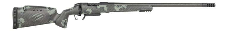 Fierce Firearms RIVSCX22CM18BF Carbon Rival XP 2.0 22 Creedmoor 3+1 18″ Carbon Fiber Match Grade Barrel, Black Cerakote Stainless Steel Drilled & Tapped Receiver, Forest Camo Push Button Adj Cheek Pie