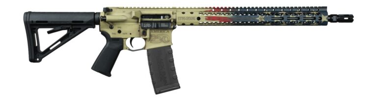 Black Rain Ordnance BRO-AMFLAG-WTP-250 Spec15 5.56 NATO 30+1 16″ We The People Aluminum Receiver w/Picatinny Rail,Magpul MOE SL Black Polymer Stock, Black Magpul Grip