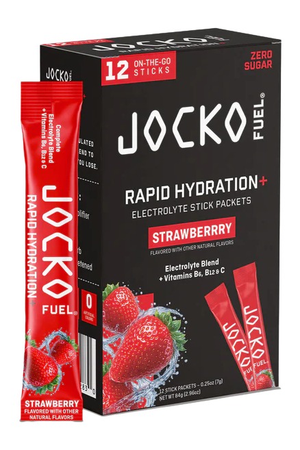 JOCKO 29283 RAPID HYDRATION POWDER STRAWBERRY 12PK JOCKO 29283 RAPID HYDRATION POWDER STRAWBERRY 12PK
