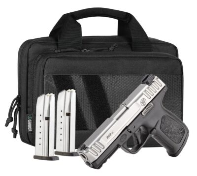 SMITH & WESSON SD9 2.0 BUNDLE 9MM PSTL NTS 2 TONE 4″ SAVIOR BAG, 3-16RD