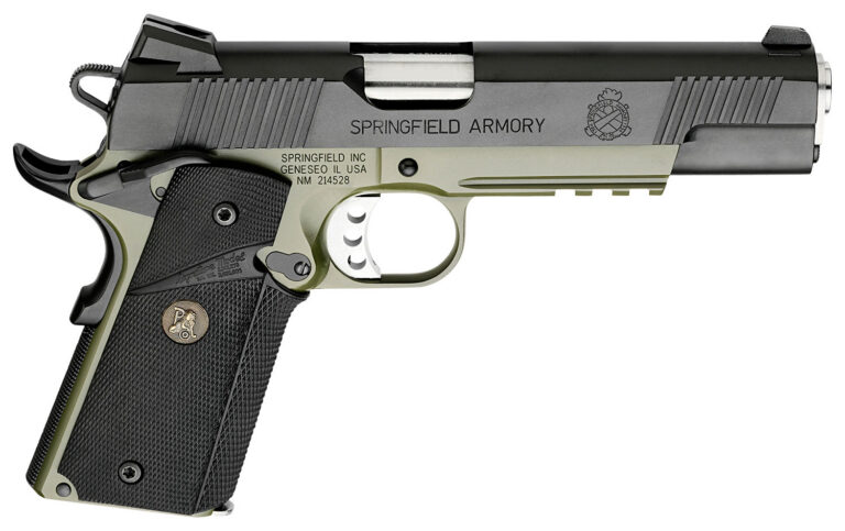 Springfield Armory PX9105MLCA18 1911 Loaded Operator *CA Compliant 45 ACP 5″ 7+1 OD Green Armory Kote Black Armory Kote Carbon Steel Slide Black Wraparound Rubber Grip Springfield Armory PX9105MLCA18 1911 Loaded Operator *CA Compliant 45 ACP 5″ 7+1 OD Green Armory Kote Black Armory Kote Carbon Steel Slide Black Wraparound Rubber Grip