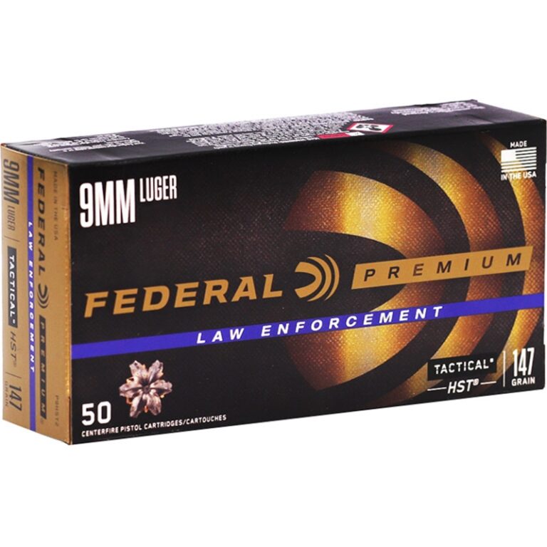 Federal P9HST2 HST 9mm Luger Ammo 147 Grain Jacketed Hollow Point Federal P9HST2 HST 9mm Luger Ammo 147 Grain Jacketed Hollow Point