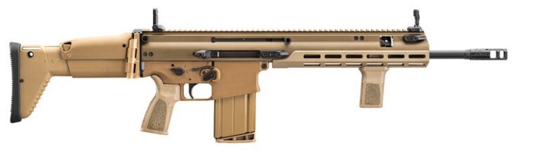 FN USA SCAR 17S 7.62x51mm NATO 20+1 16.25″ Compensated Barrel, Flat Dark Earth Anodized Aluminum Receiver w/Picatinny Rail, Telescoping Side-Folding w/Adj Cheek Flat Dark Earth Synthetic Stock, A2 Style Grip, Ambidextrous
