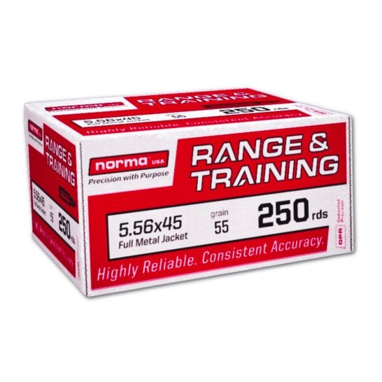 Norma Range & Training 5.56 55GR FMJ – 250rd Norma Range & Training 5.56 55GR FMJ – 250rd