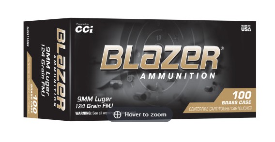 BLAZER BRASS 9MM LUGER HANDGUN AMMO BLAZER BRASS 9MM LUGER 124GR FMJ 1090 FPS 100/BOX BLAZER BRASS 9MM LUGER HANDGUN AMMO BLAZER BRASS 9MM LUGER 124GR FMJ 1090 FPS 100/BOX