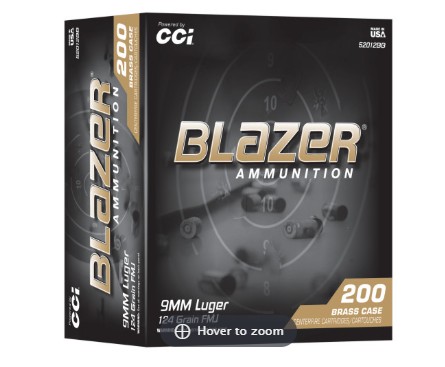 BLAZER BRASS 9MM 124GR FMJ 200/5 BLAZER BRASS 9MM 124GR FMJ 200/5