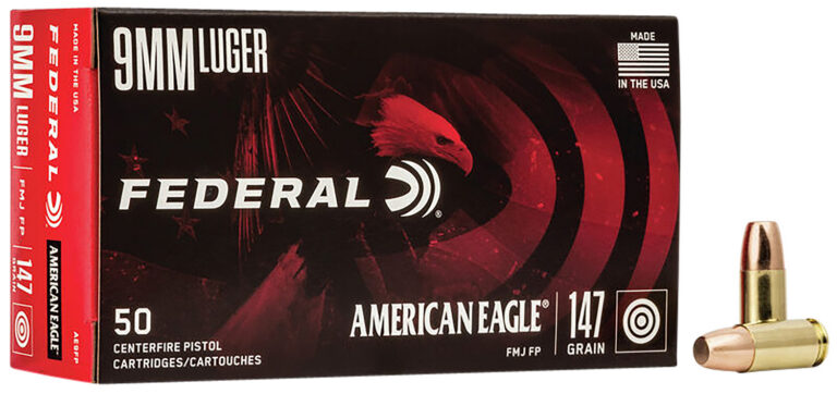 FED AM EAGLE 9MM 147GR FMJ 50/1000 FED AM EAGLE 9MM 147GR FMJ 50/1000