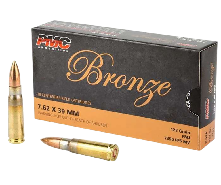 BRONZE 7.62X39MM RIFLE AMMO BRONZE 7.62X39MM 123GR FULL METAL JACKET 20/BOX BRONZE 7.62X39MM RIFLE AMMO BRONZE 7.62X39MM 123GR FULL METAL JACKET 20/BOX