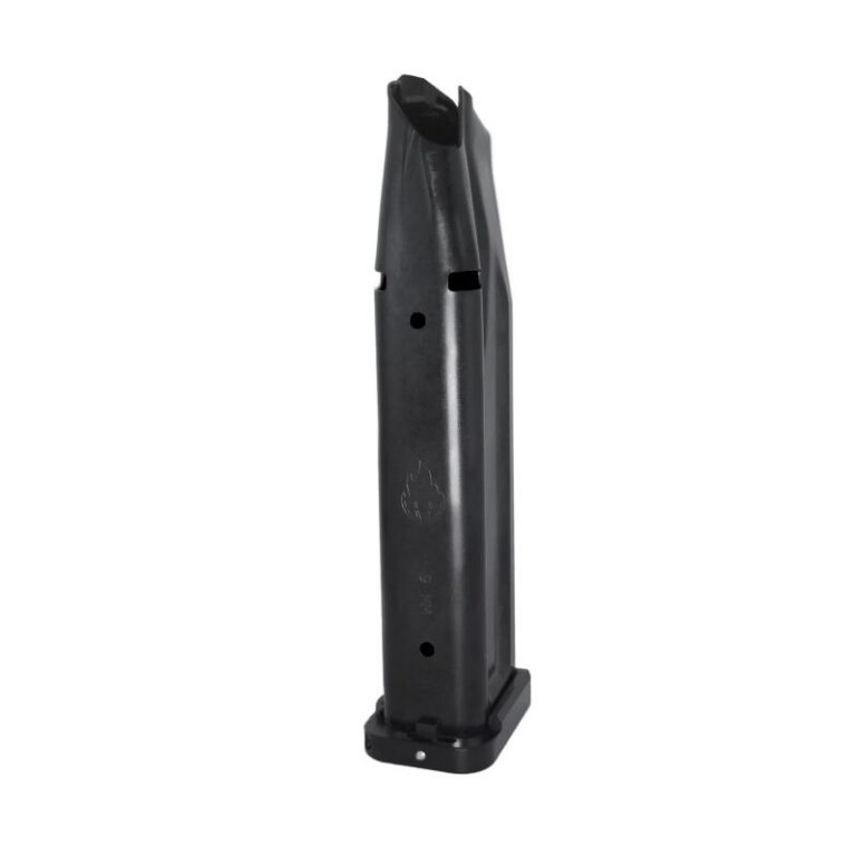 Atlas Gunworks 23 Round 9mm Premium 140mm Magazine with Alphalock Basepad Atlas Gunworks 23 Round 9mm Premium 140mm Magazine with Alphalock Basepad