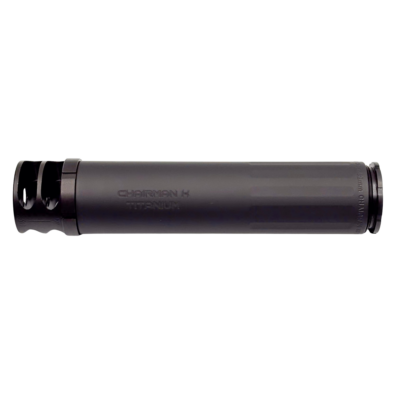 BOSS CHAIRMAN TIK – 5/8-24 – BRAKE END CAP 7.62 COMPACT LIGHT WEIGHT DUTY RATED SILENCER TITANIUM CORE MUZZLE BREAK FOR MAXIMUM MUZZLE CONTROL REDUCED SOUND SUPPRESSION CK-15060-762-TI-58-BR-BLK