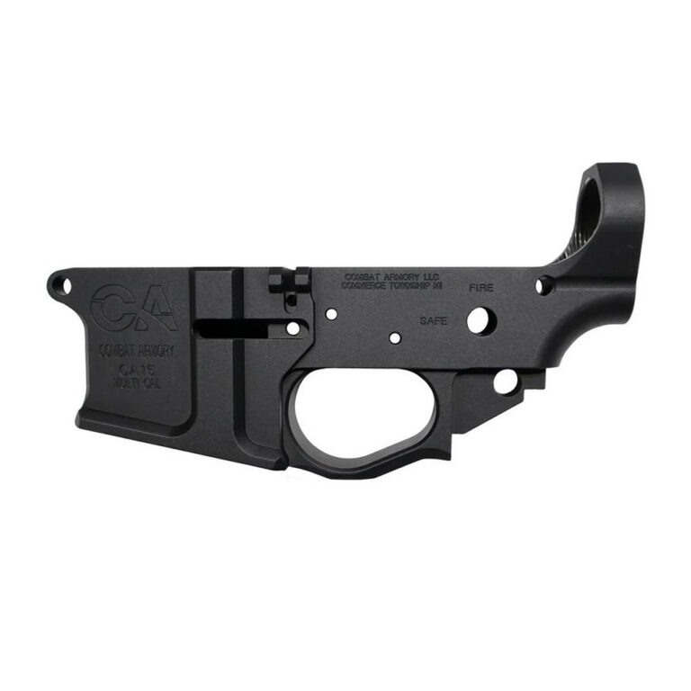 Combat Armory CA15 Stripped Lower Receiver, AR15, Black, Anodized, 7075, Billet. Combat Armory CA15 Stripped Lower Receiver, AR15, Black, Anodized, 7075, Billet.