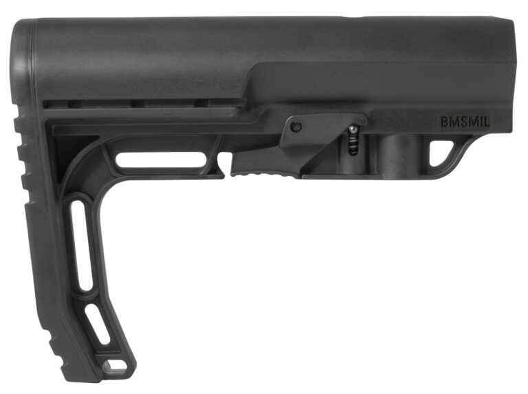 Mission First Tactical BMSMIL Battlelink Minimalist Stock Collapsible Black Synthetic for AR-15, M16, M4 with Mil-Spec Tube (Tube Not Included) Mission First Tactical BMSMIL Battlelink Minimalist Stock Collapsible Black Synthetic for AR-15, M16, M4 with Mil-Spec Tube (Tube Not Included)