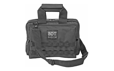 DELUXE 2 PISTOL RANGE BAG W/ STRAP & MOLLE DELUXE 2 PISTOL RANGE BAG W/STRAP & MOLLE BLACK