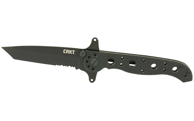 CRKT M16-10KSF EDC Folding Pocket Knife: Special Forces Everyday Carry, Black Serrated Edge Blade, Tanto, Frame Lock, Dual Hilt, Stainless Steel Handle, Reversible Pocket Clip