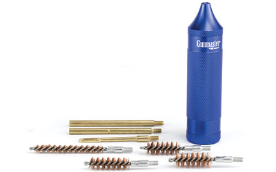 Gunmaster Compact Universal Pistol Cleaning Kit .22-.45 cal Aluminum Handle 8 pc.