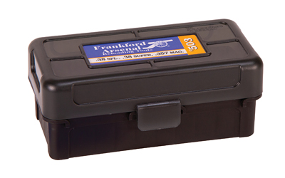 HINGE-TOP AMMO BOX 38 SPECIAL, 357 MAGNUM #503 HINGE-TOP AMMO BOX 50 CT.