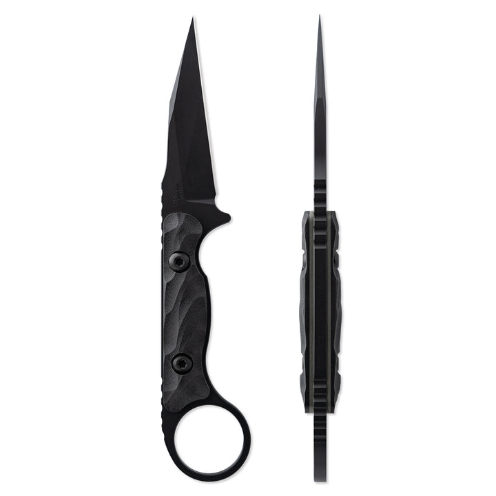 Socom Fixed Blade 3in Plain Black Wharncliffe