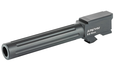 ALPHAWOLF CONVERSION BARRELS FOR GLOCK~ ALPHA WOLF BARREL CONVERSN. M22/M31 TO 9MM NON-THREAD SS BLK