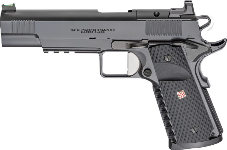 Springfield Amrory, PX9108-9AOS, 1911 10‑8 Performance Master Class, AOS,9mm, 5″ Forged Stainless Steel Bull Barrel Black DLC finish, Full‑Size 1911, Frame/Slide Forged Carbon Steel, Hand‑Fit Finish, 9‑round magazine, AOS optics‑ready slide, Built with Hilton Yam, Precision Slide‑To‑Frame Fit, Duty‑Grade Reliability