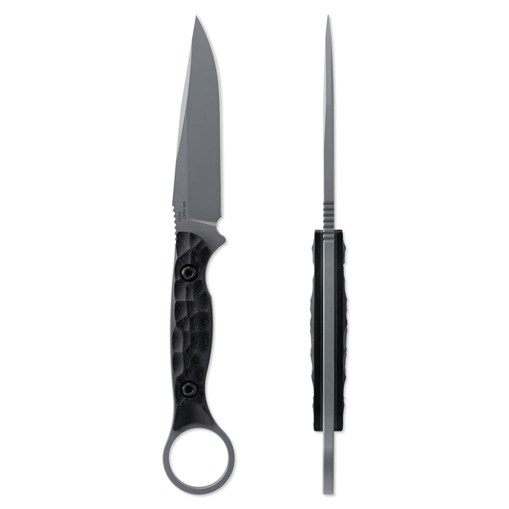 Toor Knives Serpent S Fixed Blade Knife 3.75″ CPM-M4 Phantom Gray KG Gunkote Drop Point Blade, Black G10 Handles, DuoTone Kydex Sheath – Serpent S Phantom Gray Toor Knives Serpent S Fixed Blade Knife 3.75″ CPM-M4 Phantom Gray KG Gunkote Drop Point Blade, Black G10 Handles, DuoTone Kydex Sheath – Serpent S Phantom Gray