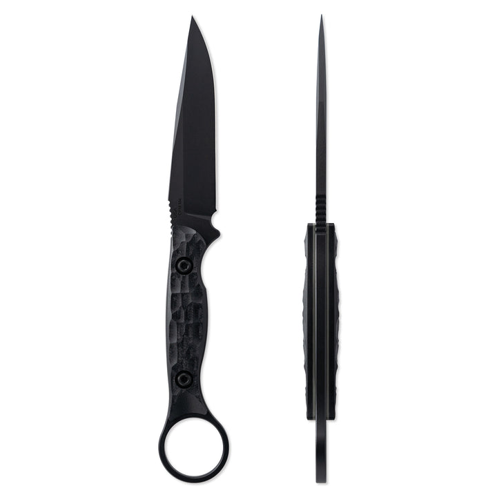 Toor Knives Serpent S Fixed Blade Knife 3.75″ CPM-M4 SOCOM Black KG Gunkote Drop Point Blade, Black G10 Handles, DuoTone Kydex Sheath – Serpent S SOCOM Black Toor Knives Serpent S Fixed Blade Knife 3.75″ CPM-M4 SOCOM Black KG Gunkote Drop Point Blade, Black G10 Handles, DuoTone Kydex Sheath – Serpent S SOCOM Black