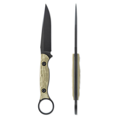 Toor Knives Serpent S Fixed Blade Knife 3.75″ CPM-M4 Black KG Gunkote Drop Point Blade, Ranger Green G10 Handles, DuoTone Kydex Sheath – Serpent S Ranger Green
