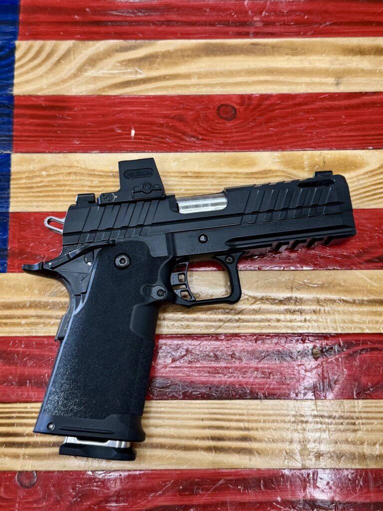 Live Free Armory, Apollo 11, Handgun, semi auto, 4.12″ Barrel, Black, 9mm, (2) 17 rd magazines, OEM case, and Lock, Holosun EPS RD 6 Live Free Armory, Apollo 11, Handgun, semi auto, 4.12″ Barrel, Black, 9mm, (2) 17 rd magazines, OEM case, and Lock, Holosun EPS RD 6
