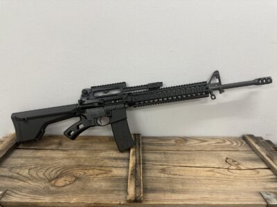 Palmetto State armory, PA-15, 556, Semi-Auto, Black, 20″ FN Barrel, A2 Carry Handle, Juggernaut Tactical Grip, Muzzle Brake, Magpull Stock W/ Cleaning Kit, No Box, 2 Magazines