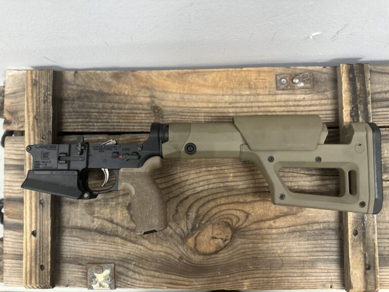 LANCER, L15, Receiver, Swappable Flared Magwell, Ambi-Selector, FDE Emissary Development Pistol Grip, Magpul FDE PRS LITE Stock