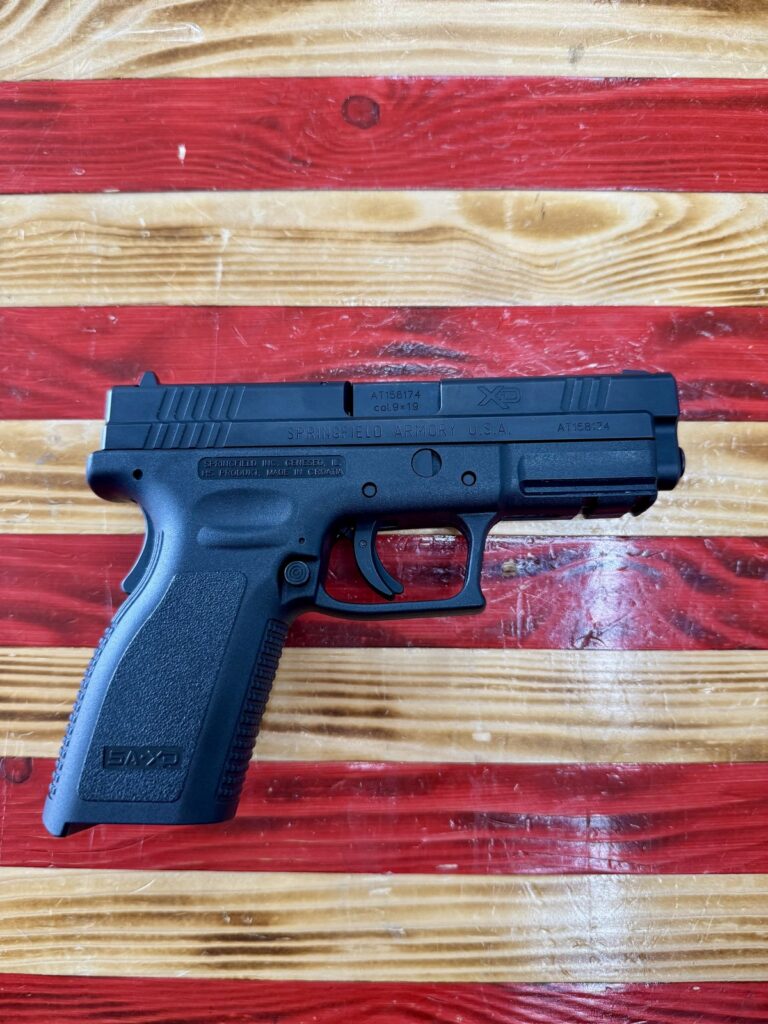 Springfield XD-9, 3.9″ Barrel, 9MM, Black, 5 Mags, Black Magazine Holster, Black Plastic Holster, OEM Black Carry Bag, Springfield Grey Hard Case, OEM Lock, Excellent Condition