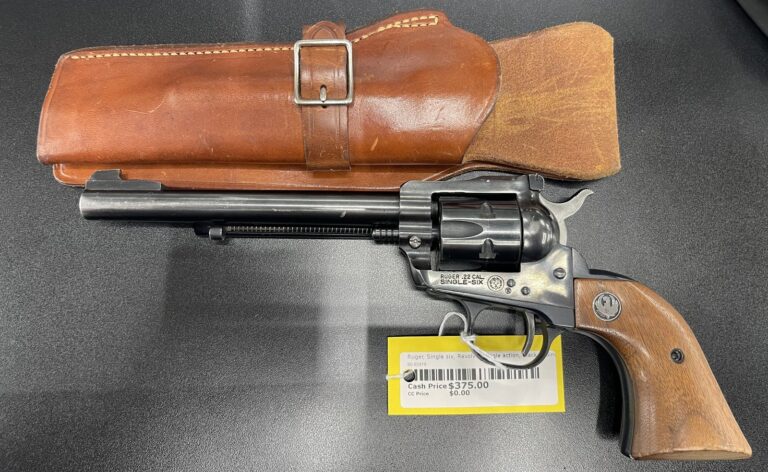 Ruger, Single six, Revolver, Single action, Black, 6.5inch, No case, No lock Ruger, Single six, Revolver, Single action, Black, 6.5inch, No case, No lock