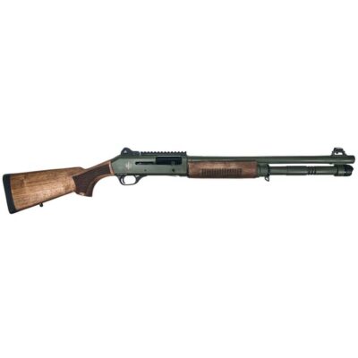 Military Armament Corporation  1014 Gas Operated 12g Semi Auto Shotgun With 3″ Chamber, 18.5″,  5+1 OD Green With Wood Furniture